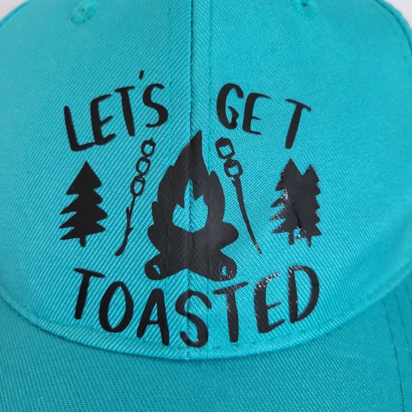 "Let's Get Toasted" Print Baseball Cap - Picture 2 of 12